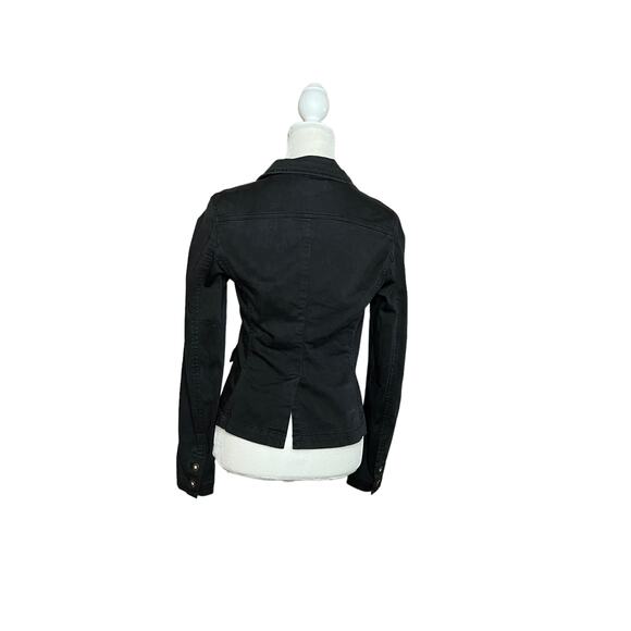 Armani exchange women black blazer jacket Sz M one button front collared - Picture 6 of 7